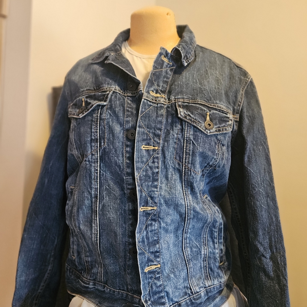 American Eagle Blue Denim Jacket Size L